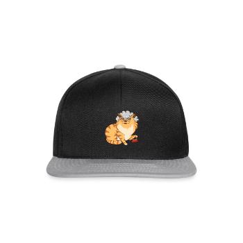Chat Grand-mère - Casquette snapback - noir/gris - Devant