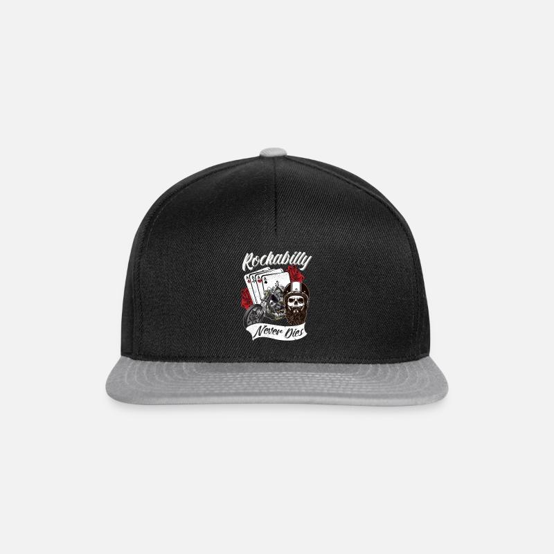 Rockabilly never dies - Snapback Cap - Schwarz/Grau