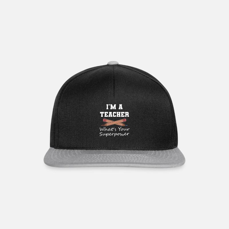 Ich bin ein Lehrer Spruch - Snapback Cap - Schwarz/Grau