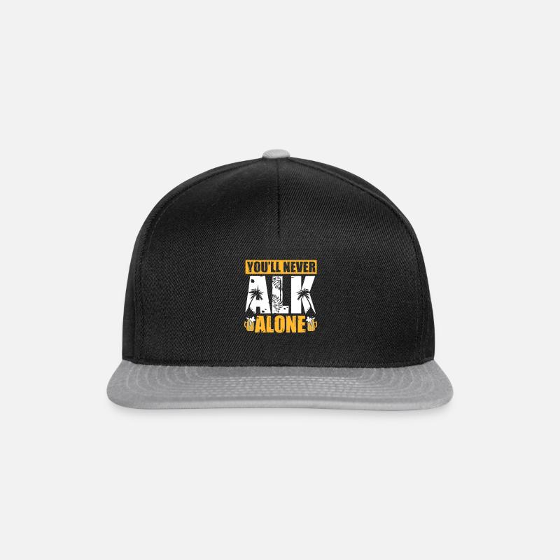 I never drink alone gift Alc Beer Mallorca - Snapback Cap - black/grey