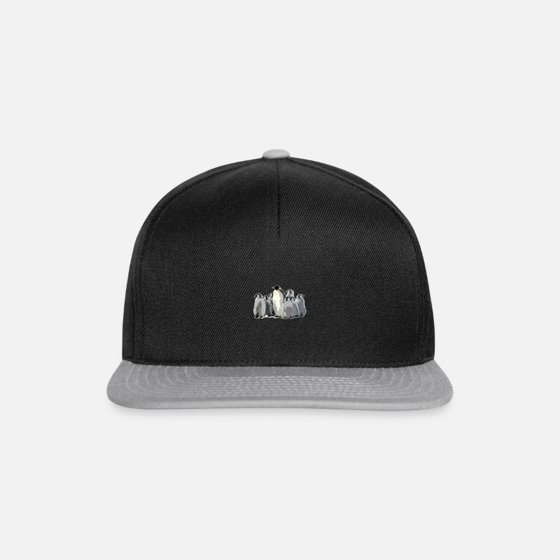Pinguin-Vogel-Seeozean-Leben-Wassertier-Geschenk - Snapback Cap - Schwarz/Grau