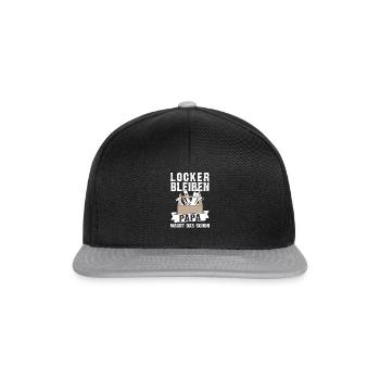 Locker bleiben Papa macht das schon - Snapback Cap - Schwarz/Grau - Vorne