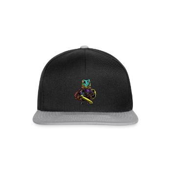 Knight Frog Shield Warrior Sword Cavalier Gift - Snapback Cap - black/grey - Front