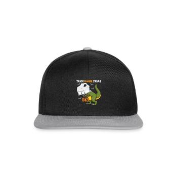 Halloween Dinosaur Party Citrouille Rawr Enfants - Casquette snapback - noir/gris - Devant
