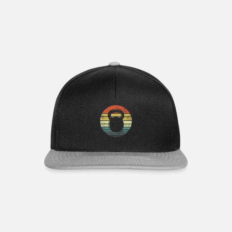 Kettlebell Retro Vintage Style - Snapback Cap - black/grey
