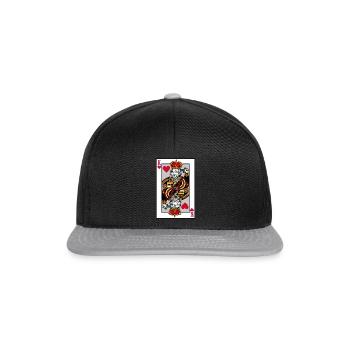 T-shirt Coeur Roi du Blackjack, Argent de Poker - Casquette snapback - noir/gris - Devant