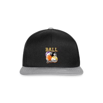 Pool Billiards Billiard Game Cue Sports Cool Gift - Casquette snapback - noir/gris - Devant