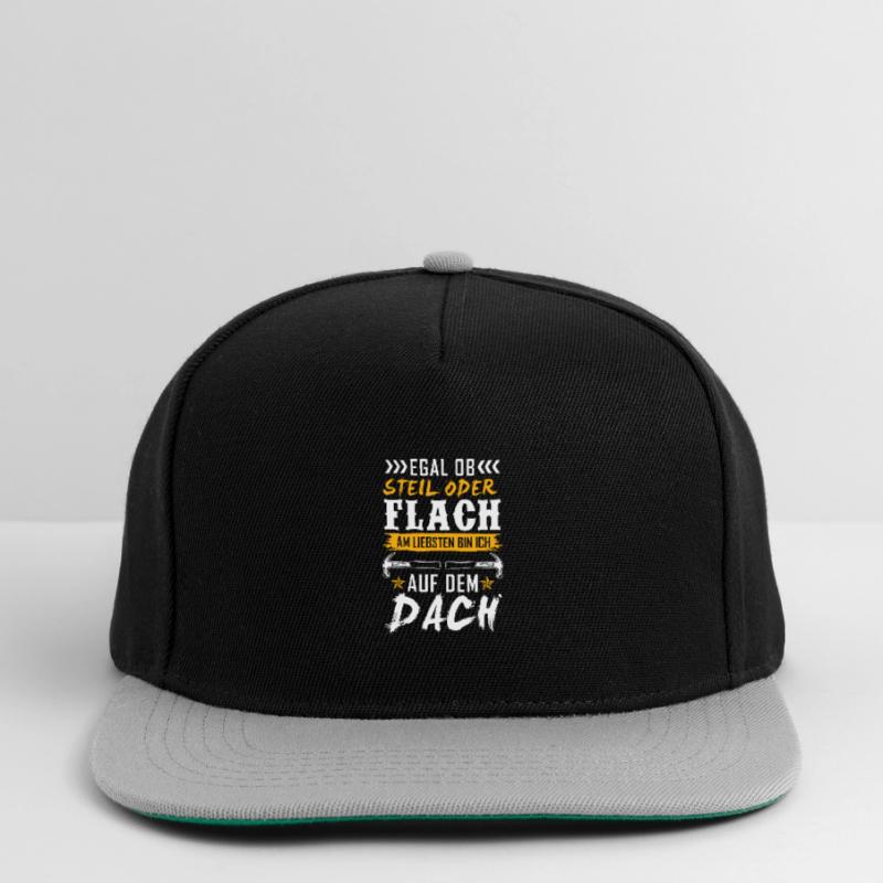 Egal Ob Steil oder Flach Dach Dachdecker Snapback Cap