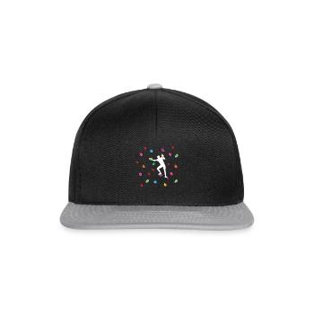 Grimpeurs de bloc - Mur d'escalade coloré - Boulderer - Casquette snapback - noir/gris - Devant