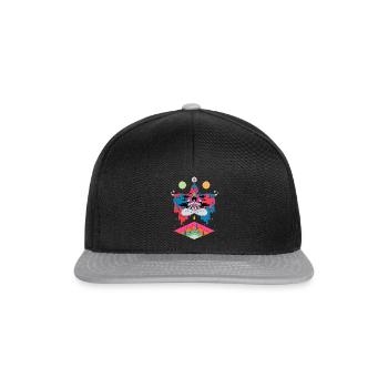 Psychedelic Hippie Trippy Colorful Festival Gift - Snapback Cap - black/grey - Front