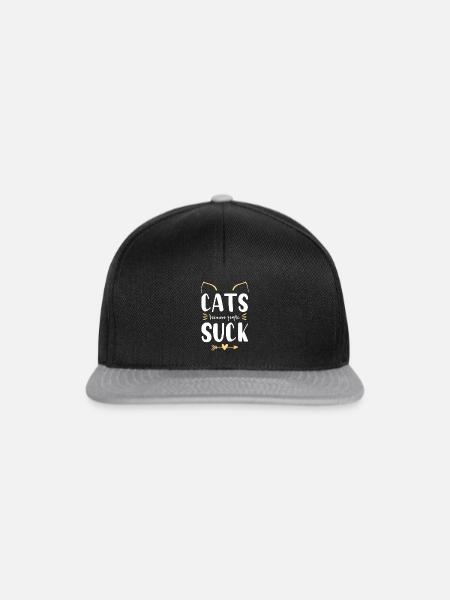 katzen cat - Snapback Cap - Schwarz/Grau