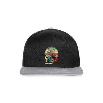Birthday 1969 Vintage 1969 born Year 196 - Snapback Cap - black/grey - Front