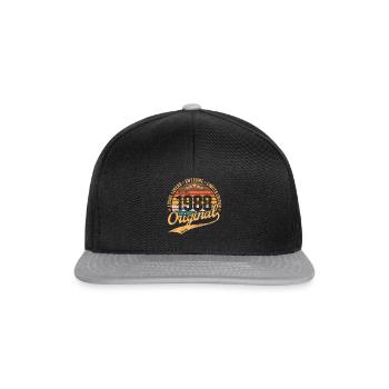 1988 Anniversaire Rétro né en 1988 - Casquette snapback - noir/gris - Devant