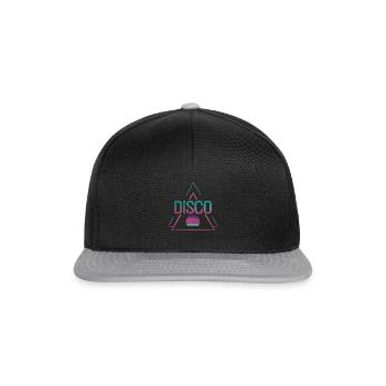 Disco Tänzer Retro Dance 80er 90er Lustiges DJ - Snapback Cap - Schwarz/Grau - Vorne