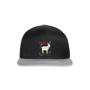 Weihnachten Feiertage Familie - Snapback Cap - Schwarz/Grau - Vorne