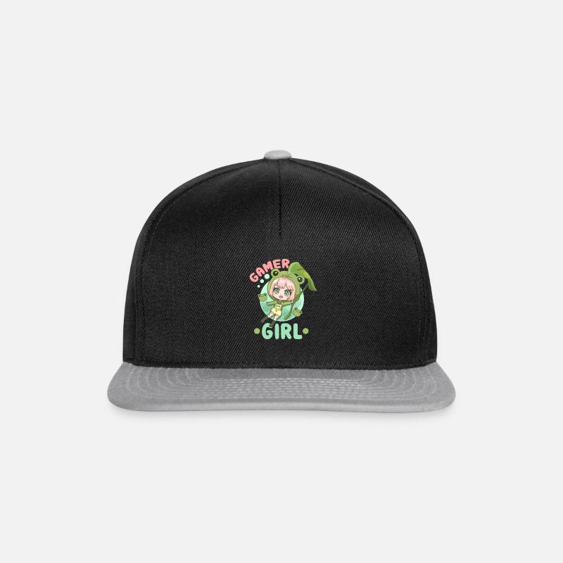 front 85351666606881556 - Snapback Cap - black/grey