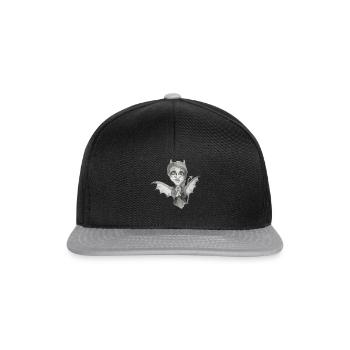 Niedliches Engelchen Teufelchen lustiger Luzifer - Snapback Cap - Schwarz/Grau - Vorne