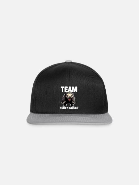 Team Honigdachs - Snapback Cap - Schwarz/Grau