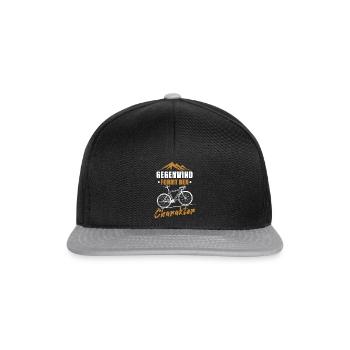 Gegenwind formt den Charakter - Snapback Cap - Schwarz/Grau - Vorne