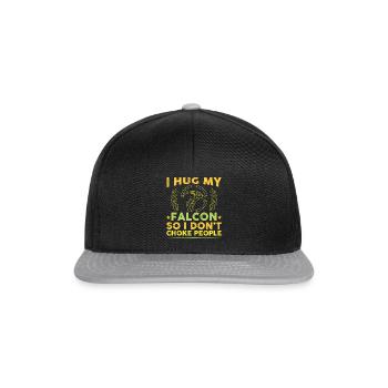 falke falknerei - Snapback Cap - Schwarz/Grau - Vorne
