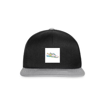Schuh Druck Anziehsachen Herren/Damen/Kinder/Babys - Snapback Cap - Schwarz/Grau - Vorne