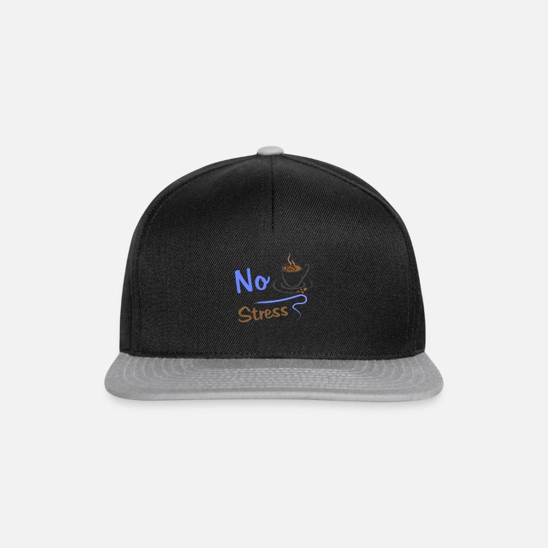 No Stress - Snapback Cap - Schwarz/Grau