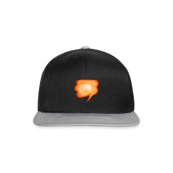 Orange Watercolour Speech Bubble - Snapback Cap - black/grey - Front