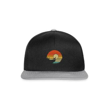 Steinbock Capricorn Wild Naturleben Berge Geschenk - Snapback Cap - Schwarz/Grau - Vorne