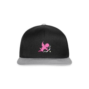 Amor Cupid Liebe LGBT Regenbogen schwul rosa - Snapback Cap - Schwarz/Grau - Vorne