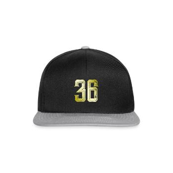 36 Symbole numérique - Casquette snapback - noir/gris - Devant
