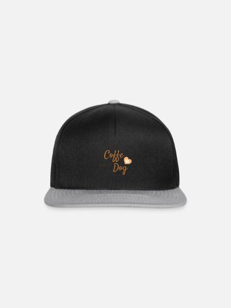 All I Need is coffee and my dog - Hunde Shirt - Snapback Cap - Schwarz/Grau