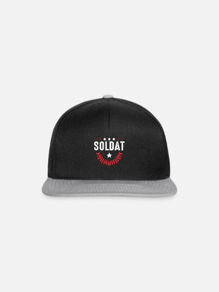 Soldat Beruf - Snapback Cap - Schwarz/Grau
