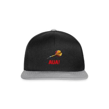 Dart - Dartpfeil - Aua - Snapback Cap - Schwarz/Grau - Vorne