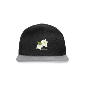 Petunia flower, Flower lover, Summer flower - Snapback Cap - black/grey - Front