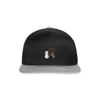 Karotte her! Oder ich föhne dich! - Snapback Cap - Schwarz/Grau - Vorne