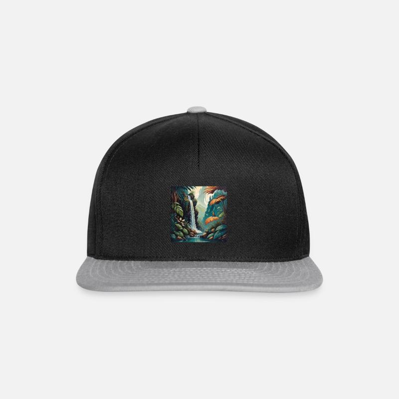 Regenwald - Snapback Cap - Schwarz/Grau
