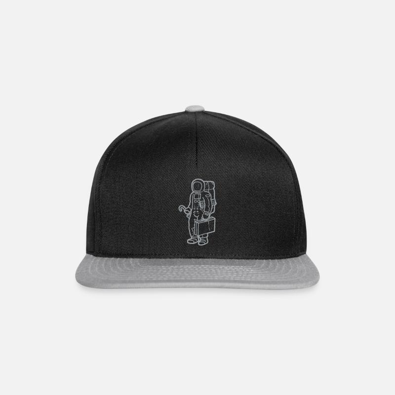 Spaceman in silver 2 - Snapback Cap - black/grey