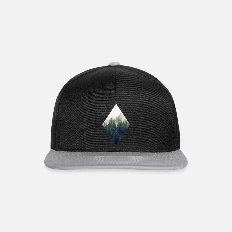 Wald - Snapback Cap - Schwarz/Grau