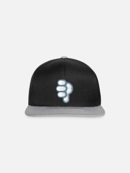 Smiley Hand Signal Down - Snapback Cap - Schwarz/Grau