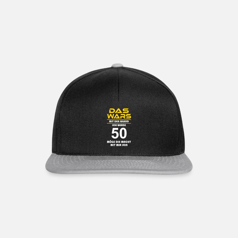 Das wars mit der Jugend ich werde 50. - Snapback Cap - Schwarz/Grau