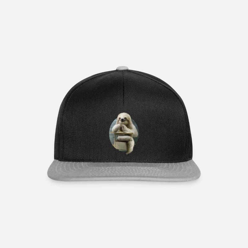 SLOTH IM KLASSENZIMMER - Snapback Cap - Schwarz/Grau