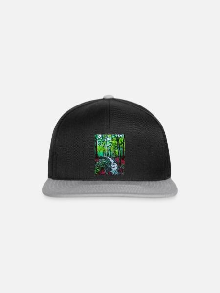 Wald Gemälde - Snapback Cap - Schwarz/Grau