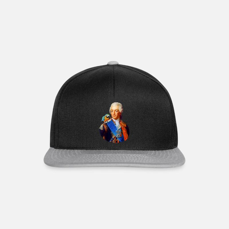 Gustaf III avec perroquet - Casquette snapback - noir/gris
