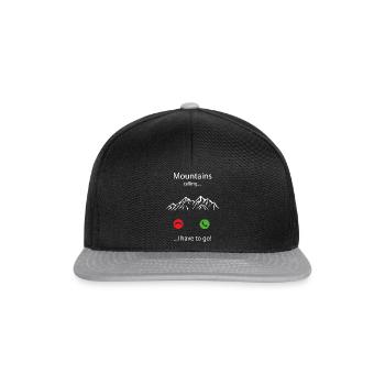 mountains calling i have to go - Casquette snapback - noir/gris - Devant