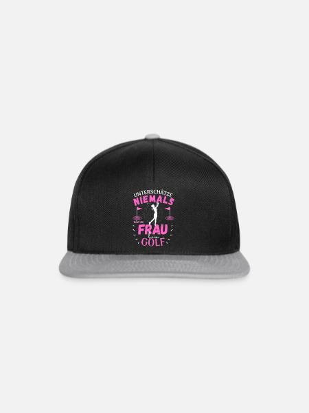 WITZIGER FRAUEN GOLF SPRUCH - PERFEKTES GESCHENK! - Snapback Cap - Schwarz/Grau