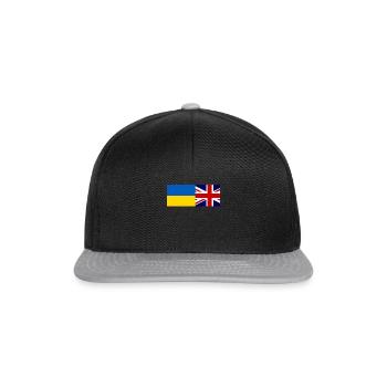 Solidarität mit der Ukraine - Snapback Cap - Schwarz/Grau - Vorne