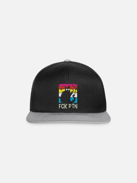FCK PTN Katze Ukraine - Snapback Cap - Schwarz/Grau