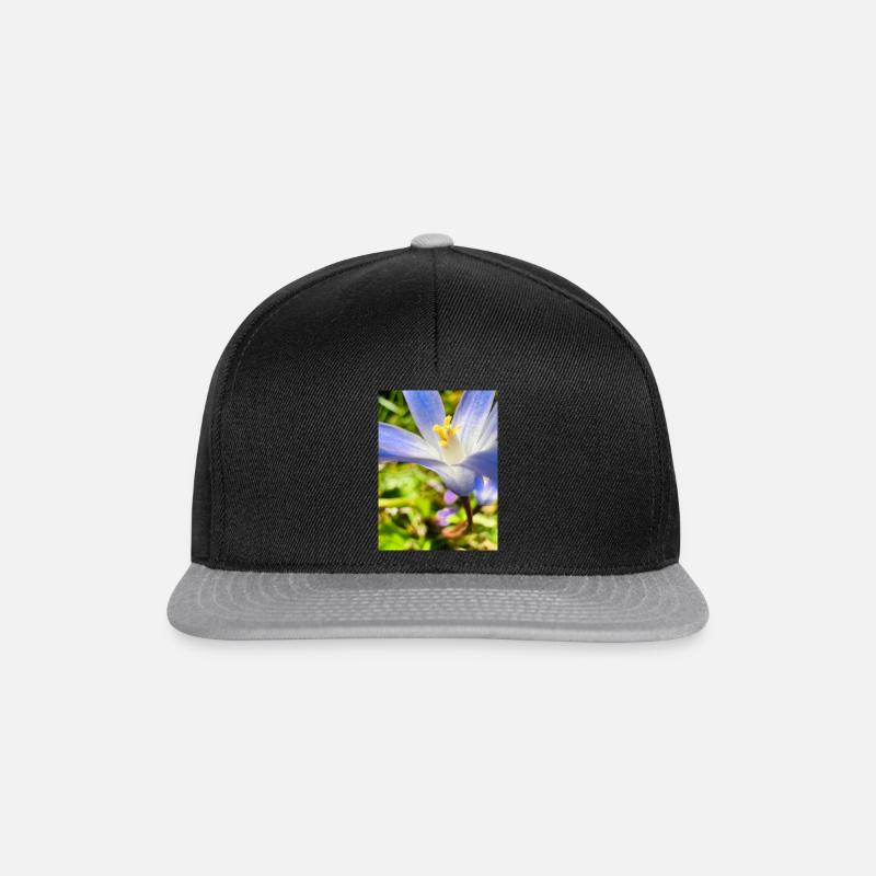 Frühlingsanfang, Frühling, Blüte - Snapback Cap - Schwarz/Grau