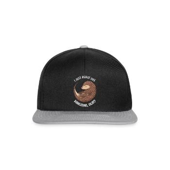 J’aime vraiment les pangolins d’accord? Pangolin - Casquette snapback - noir/gris - Devant