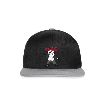 Je suis BAD Dancer - Dancing Panda Bear - Casquette snapback - noir/gris - Devant